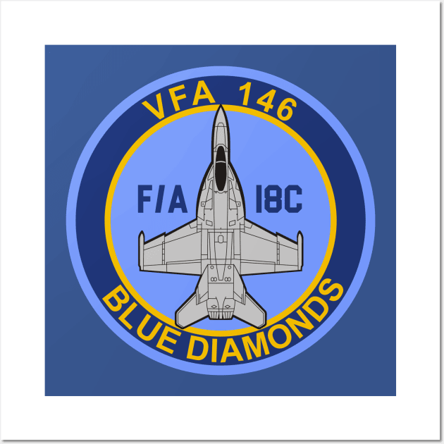 VFA-146 Blue Diamonds - F/A-18 Wall Art by MBK